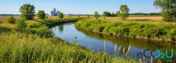 Biodiversity conservation through ecosystem restoration using biodiversity metrics and nature-based solutions at a company site.
